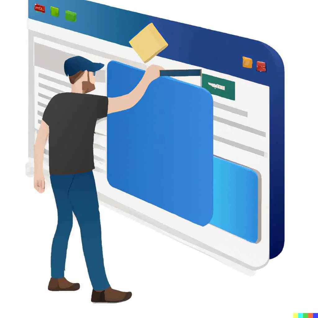 AI generert bilde fra DALL-E (hvordan lage ny nettside).